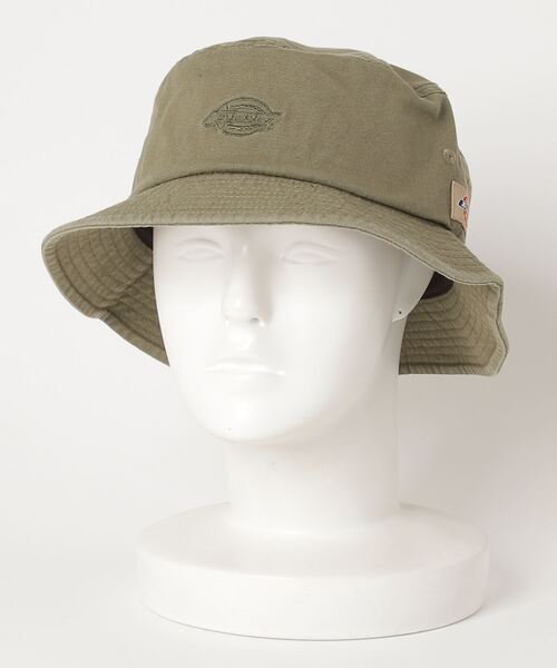 Dickies（ディッキーズ）の「【Dickies/ディッキーズ】 ウォッシュド加工バケットハット（ハット・レディース・カーキ/ブラック/インディゴブルー/ライトブラウン・FREE）」の8枚目の写真