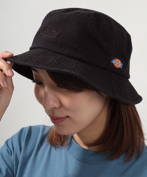 Dickies（ディッキーズ）の「【Dickies/ディッキーズ】 ウォッシュド加工バケットハット（ハット・レディース・カーキ/ブラック/インディゴブルー/ライトブラウン・FREE）」の17枚目の写真
