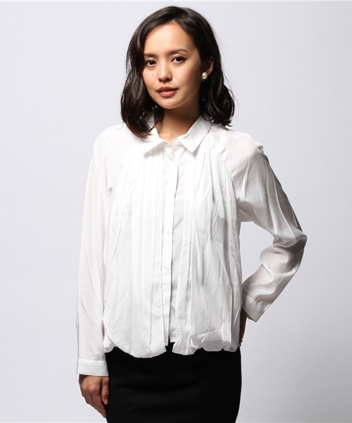 ROSE BUD COUPLES (ローズ バッド カップルズ)の「(ACUTA)14ZMWJ-251(シャツ/ブラウス・レディース・グレー/オフホワイト・F)」の2枚目の写真