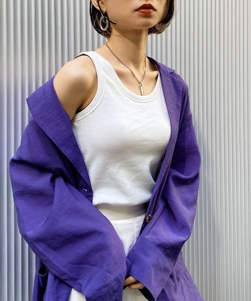 PAGEBOY(ページボーイ)の「カップツキリブタンク(タンクトップ・レディース・ブラック/オフホワイト/グレイッシュベージュ・FREE)」の2枚目の写真