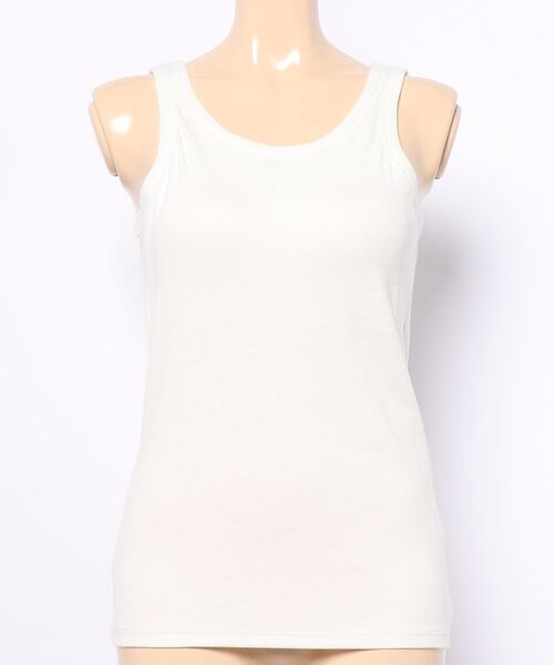 PAGEBOY(ページボーイ)の「カップツキリブタンク(タンクトップ・レディース・ブラック/オフホワイト/グレイッシュベージュ・FREE)」の6枚目の写真