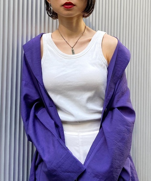 PAGEBOY(ページボーイ)の「カップツキリブタンク(タンクトップ・レディース・ブラック/オフホワイト/グレイッシュベージュ・FREE)」の12枚目の写真