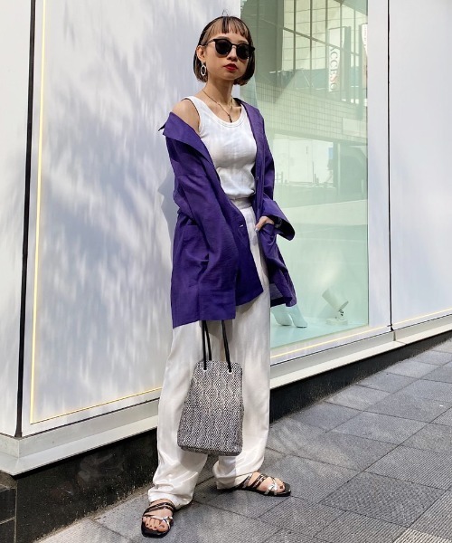 PAGEBOY(ページボーイ)の「カップツキリブタンク(タンクトップ・レディース・ブラック/オフホワイト/グレイッシュベージュ・FREE)」の7枚目の写真