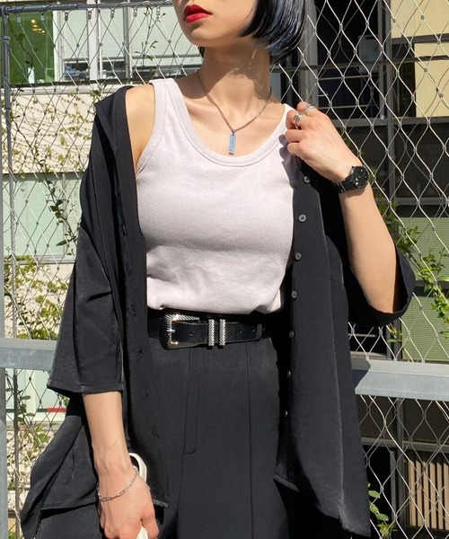 PAGEBOY(ページボーイ)の「カップツキリブタンク(タンクトップ・レディース・ブラック/オフホワイト/グレイッシュベージュ・FREE)」の17枚目の写真