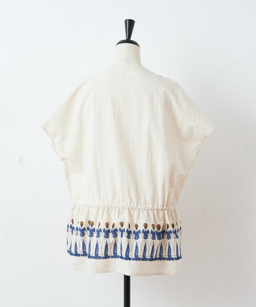 BEARDSLEY(ビアズリー)の「喫茶店メイドプリントブラウス(シャツ/ブラウス・レディース・アイボリー/ネイビー・FREE)」の6枚目の写真
