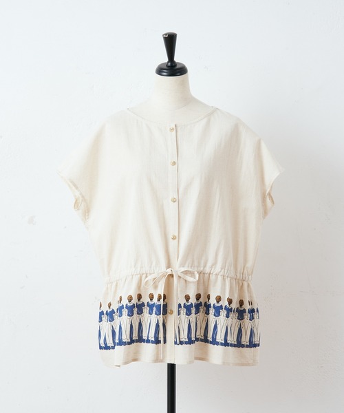 BEARDSLEY(ビアズリー)の「喫茶店メイドプリントブラウス(シャツ/ブラウス・レディース・アイボリー/ネイビー・FREE)」の15枚目の写真