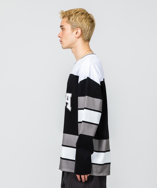XLARGE(エクストララージ)の「XLLA HOCKEY SHIRT(Tシャツ/カットソー・メンズ・ホワイト/ブラック・S/M/L/XL)」の3枚目の写真