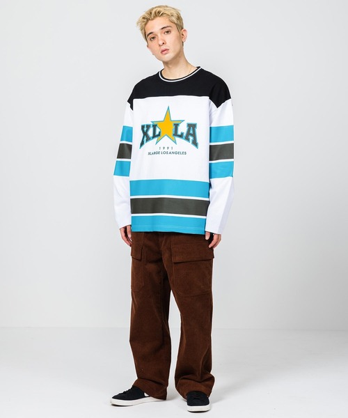 XLARGE(エクストララージ)の「XLLA HOCKEY SHIRT(Tシャツ/カットソー・メンズ・ホワイト/ブラック・S/M/L/XL)」の11枚目の写真