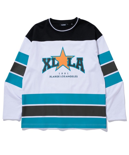 XLARGE(エクストララージ)の「XLLA HOCKEY SHIRT(Tシャツ/カットソー・メンズ・ホワイト/ブラック・S/M/L/XL)」の12枚目の写真