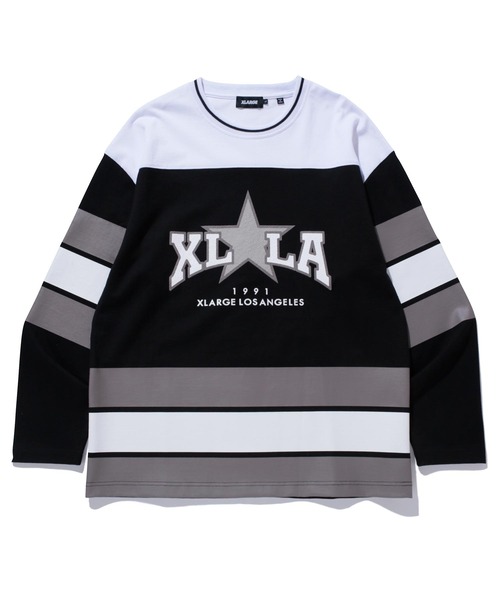 XLARGE(エクストララージ)の「XLLA HOCKEY SHIRT(Tシャツ/カットソー・メンズ・ホワイト/ブラック・S/M/L/XL)」の13枚目の写真