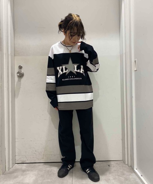 XLARGE(エクストララージ)の「XLLA HOCKEY SHIRT(Tシャツ/カットソー・メンズ・ホワイト/ブラック・S/M/L/XL)」の14枚目の写真