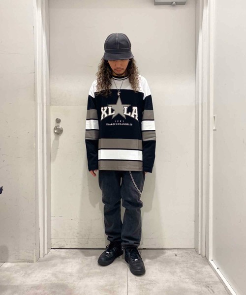 XLARGE(エクストララージ)の「XLLA HOCKEY SHIRT(Tシャツ/カットソー・メンズ・ホワイト/ブラック・S/M/L/XL)」の16枚目の写真