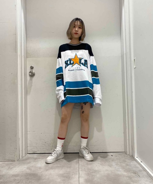 XLARGE(エクストララージ)の「XLLA HOCKEY SHIRT(Tシャツ/カットソー・メンズ・ホワイト/ブラック・S/M/L/XL)」の17枚目の写真