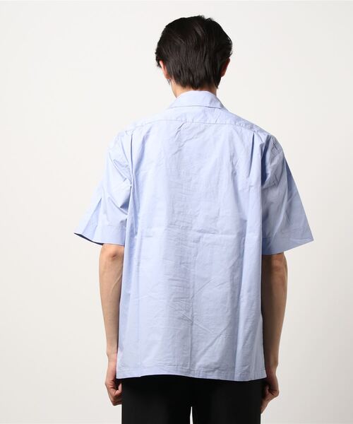 CIAOPANIC(チャオパニック)の「シリコン加工ショートスリーブビッグシャツ(シャツ/ブラウス・メンズ・カーキ/ベージュ/オフホワイト/サックスブルー・LARGE/MEDIUM)」の6枚目の写真