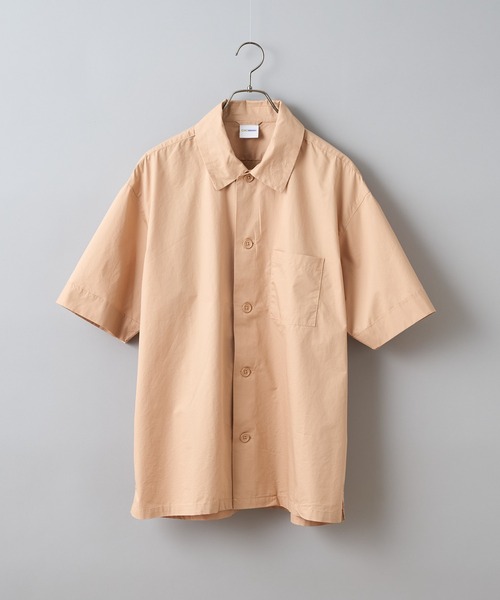 CIAOPANIC(チャオパニック)の「シリコン加工ショートスリーブビッグシャツ(シャツ/ブラウス・メンズ・カーキ/ベージュ/オフホワイト/サックスブルー・LARGE/MEDIUM)」の1枚目の写真