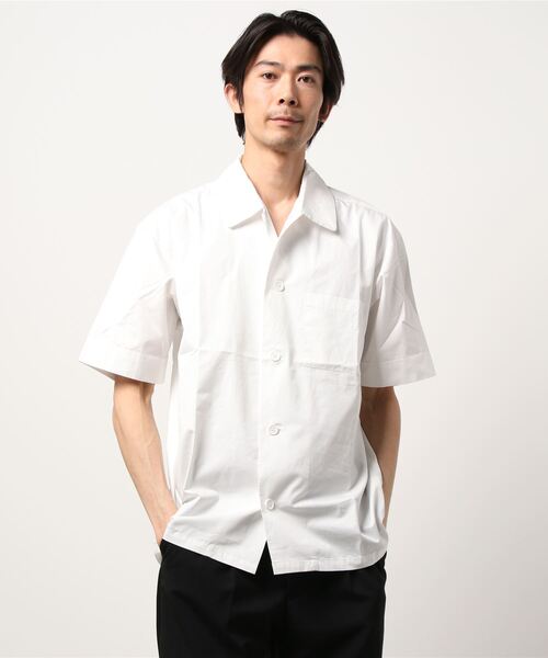 CIAOPANIC(チャオパニック)の「シリコン加工ショートスリーブビッグシャツ(シャツ/ブラウス・メンズ・カーキ/ベージュ/オフホワイト/サックスブルー・LARGE/MEDIUM)」の16枚目の写真