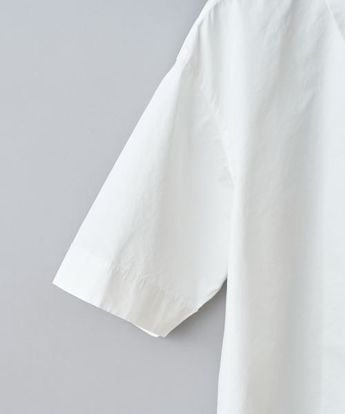 CIAOPANIC(チャオパニック)の「シリコン加工ショートスリーブビッグシャツ(シャツ/ブラウス・メンズ・カーキ/ベージュ/オフホワイト/サックスブルー・LARGE/MEDIUM)」の8枚目の写真