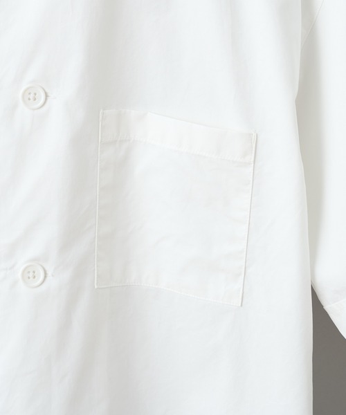 CIAOPANIC(チャオパニック)の「シリコン加工ショートスリーブビッグシャツ(シャツ/ブラウス・メンズ・カーキ/ベージュ/オフホワイト/サックスブルー・LARGE/MEDIUM)」の9枚目の写真