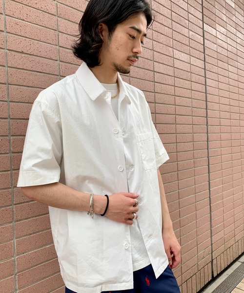 CIAOPANIC(チャオパニック)の「シリコン加工ショートスリーブビッグシャツ(シャツ/ブラウス・メンズ・カーキ/ベージュ/オフホワイト/サックスブルー・LARGE/MEDIUM)」の20枚目の写真