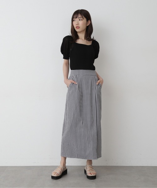 FREE'S MART（フリーズマート）の「◆編地ミックスシアースリーブニット（ニット/セーター・レディース・ブラック/ホワイト/ピンク/グリーン・FREE）」の10枚目の写真