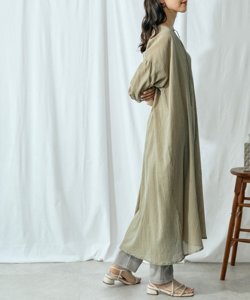 Amourire(アムリール)の「カフタンOP(ワンピース・レディース・ブラック/オフホワイト/カーキ/モカ・M)」の17枚目の写真