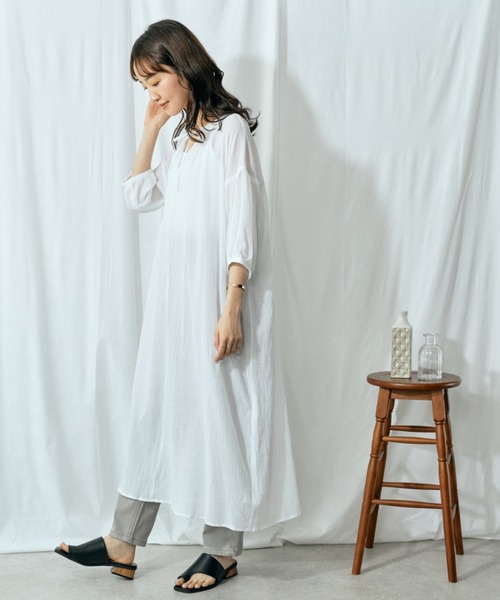 Amourire(アムリール)の「カフタンOP(ワンピース・レディース・ブラック/オフホワイト/カーキ/モカ・M)」の15枚目の写真