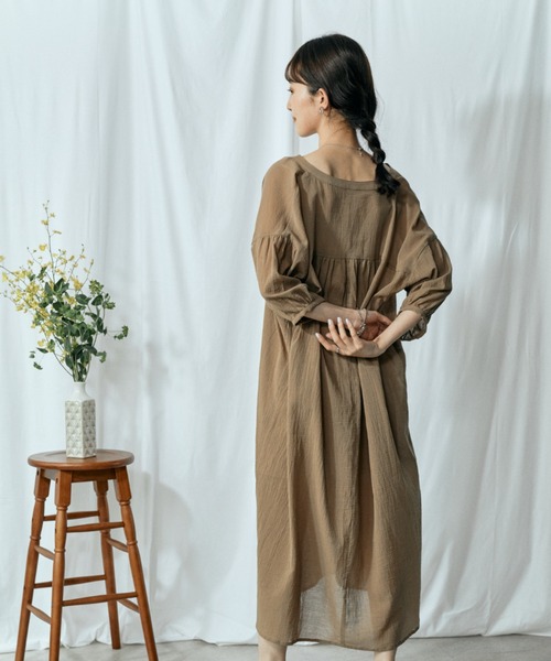 Amourire(アムリール)の「カフタンOP(ワンピース・レディース・ブラック/オフホワイト/カーキ/モカ・M)」の21枚目の写真