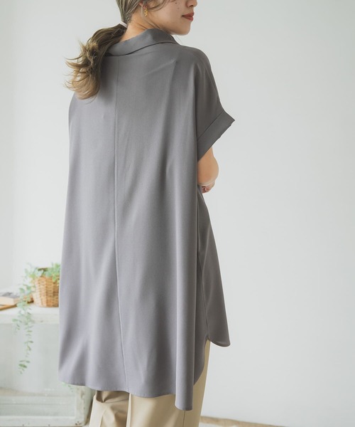 ITEMS URBANRESEARCH（アイテムズ アーバンリサーチ）の「スキッパードルマンシャツチュニック（シャツ/ブラウス・レディース・チャコールグレー/モカ/ホワイト・FREE）」の14枚目の写真