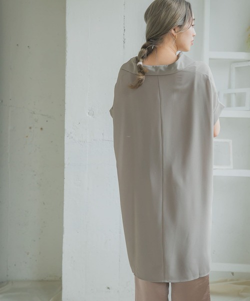 ITEMS URBANRESEARCH（アイテムズ アーバンリサーチ）の「スキッパードルマンシャツチュニック（シャツ/ブラウス・レディース・チャコールグレー/モカ/ホワイト・FREE）」の21枚目の写真
