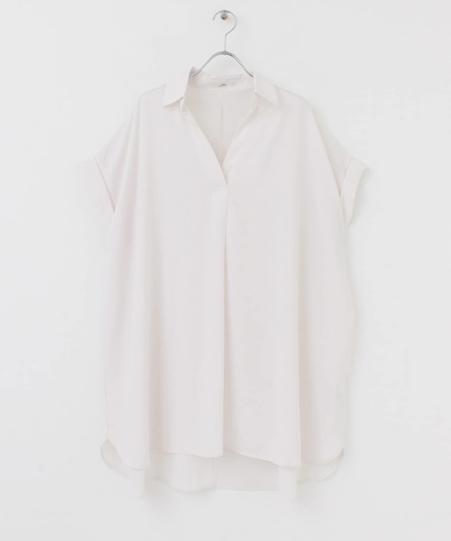 ITEMS URBANRESEARCH（アイテムズ アーバンリサーチ）の「スキッパードルマンシャツチュニック（シャツ/ブラウス・レディース・チャコールグレー/モカ/ホワイト・FREE）」の10枚目の写真