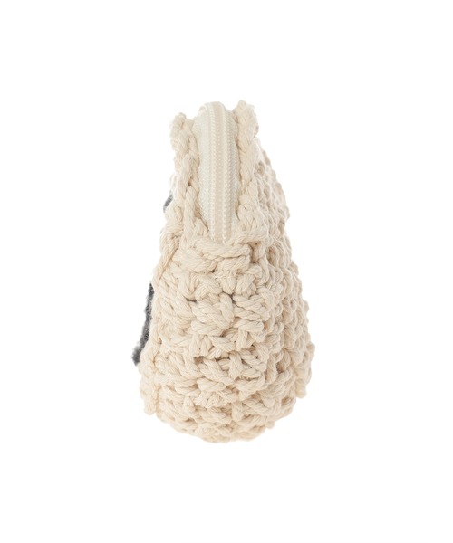 Edit Sheen(エディットシーン)の「手編みニコちゃんポーチチャーム(ポーチ・レディース・アイボリー・FREE)」の3枚目の写真