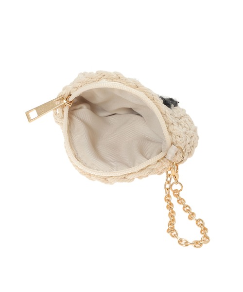 Edit Sheen(エディットシーン)の「手編みニコちゃんポーチチャーム(ポーチ・レディース・アイボリー・FREE)」の5枚目の写真