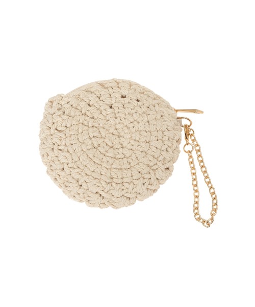 Edit Sheen(エディットシーン)の「手編みニコちゃんポーチチャーム(ポーチ・レディース・アイボリー・FREE)」の4枚目の写真