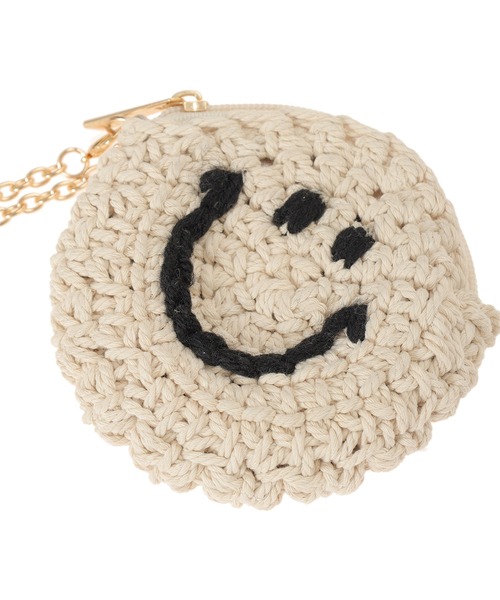 Edit Sheen(エディットシーン)の「手編みニコちゃんポーチチャーム(ポーチ・レディース・アイボリー・FREE)」の6枚目の写真