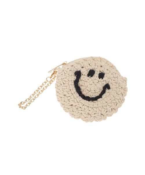 Edit Sheen(エディットシーン)の「手編みニコちゃんポーチチャーム(ポーチ・レディース・アイボリー・FREE)」の2枚目の写真