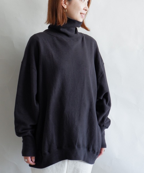 MANASTASH(マナスタッシュ)の「MANASTASH/マナスタッシュ W's SWEAT BULKY NECK ウィメンズ スウェット バルキーネック タートルネック(スウェット・レディース・マルチ/ブラック/ナチュラル/テラコッタ・MEDIUM)」の2枚目の写真