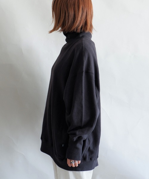 MANASTASH(マナスタッシュ)の「MANASTASH/マナスタッシュ W's SWEAT BULKY NECK ウィメンズ スウェット バルキーネック タートルネック(スウェット・レディース・マルチ/ブラック/ナチュラル/テラコッタ・MEDIUM)」の11枚目の写真