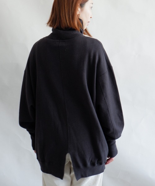MANASTASH(マナスタッシュ)の「MANASTASH/マナスタッシュ W's SWEAT BULKY NECK ウィメンズ スウェット バルキーネック タートルネック(スウェット・レディース・マルチ/ブラック/ナチュラル/テラコッタ・MEDIUM)」の8枚目の写真