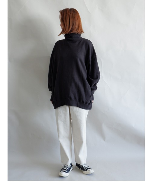 MANASTASH(マナスタッシュ)の「MANASTASH/マナスタッシュ W's SWEAT BULKY NECK ウィメンズ スウェット バルキーネック タートルネック(スウェット・レディース・マルチ/ブラック/ナチュラル/テラコッタ・MEDIUM)」の5枚目の写真