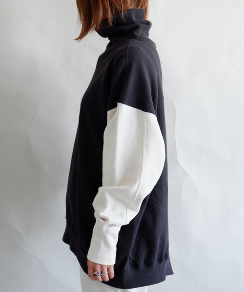 MANASTASH(マナスタッシュ)の「MANASTASH/マナスタッシュ W's SWEAT BULKY NECK ウィメンズ スウェット バルキーネック タートルネック(スウェット・レディース・マルチ/ブラック/ナチュラル/テラコッタ・MEDIUM)」の6枚目の写真