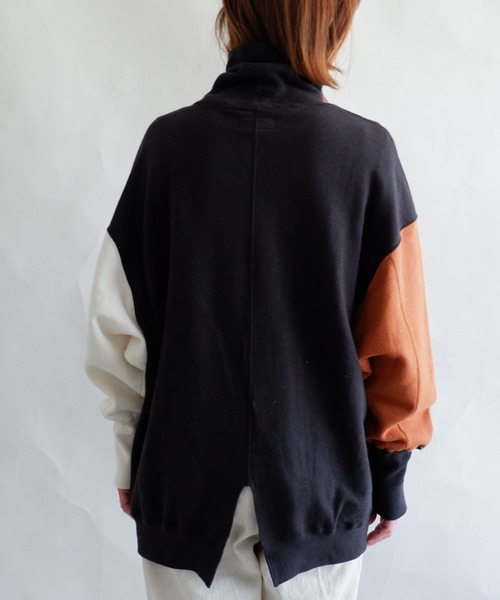 MANASTASH(マナスタッシュ)の「MANASTASH/マナスタッシュ W's SWEAT BULKY NECK ウィメンズ スウェット バルキーネック タートルネック(スウェット・レディース・マルチ/ブラック/ナチュラル/テラコッタ・MEDIUM)」の13枚目の写真