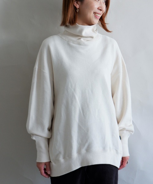 MANASTASH(マナスタッシュ)の「MANASTASH/マナスタッシュ W's SWEAT BULKY NECK ウィメンズ スウェット バルキーネック タートルネック(スウェット・レディース・マルチ/ブラック/ナチュラル/テラコッタ・MEDIUM)」の9枚目の写真