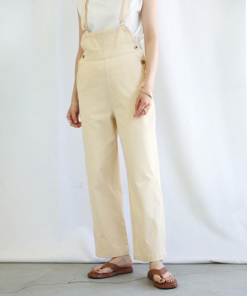 select MOCA（セレクトモカ）の「2021 SS アシンメトリーコットンオールインワン（つなぎ/オールインワン・レディース・ブラック/アイボリー・FREE）」の11枚目の写真