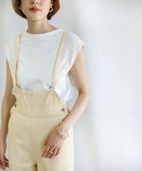 select MOCA（セレクトモカ）の「2021 SS アシンメトリーコットンオールインワン（つなぎ/オールインワン・レディース・ブラック/アイボリー・FREE）」の13枚目の写真