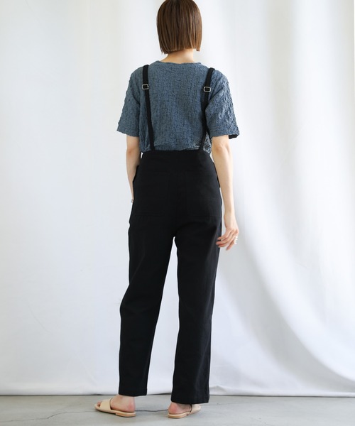 select MOCA（セレクトモカ）の「2021 SS アシンメトリーコットンオールインワン（つなぎ/オールインワン・レディース・ブラック/アイボリー・FREE）」の15枚目の写真