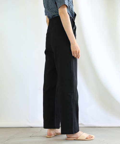 select MOCA（セレクトモカ）の「2021 SS アシンメトリーコットンオールインワン（つなぎ/オールインワン・レディース・ブラック/アイボリー・FREE）」の20枚目の写真