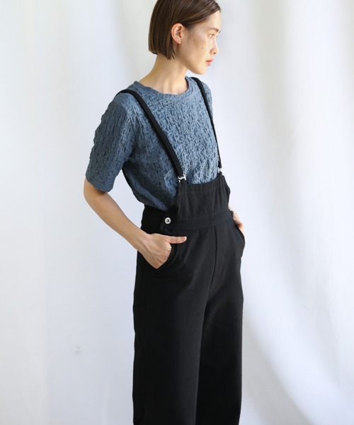 select MOCA（セレクトモカ）の「2021 SS アシンメトリーコットンオールインワン（つなぎ/オールインワン・レディース・ブラック/アイボリー・FREE）」の17枚目の写真