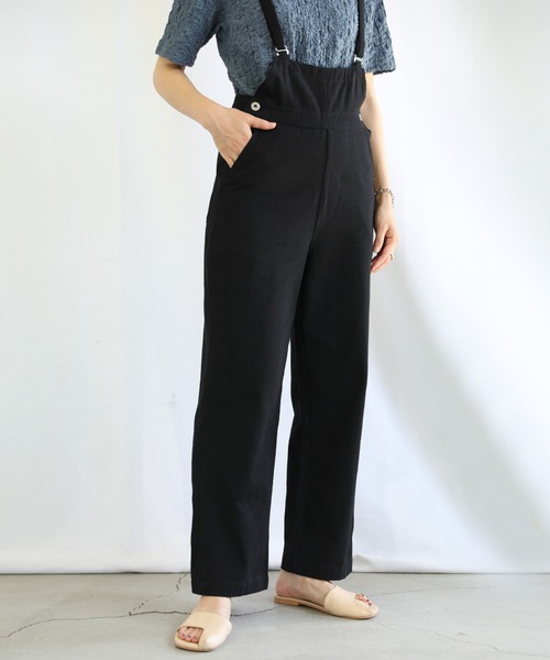 select MOCA（セレクトモカ）の「2021 SS アシンメトリーコットンオールインワン（つなぎ/オールインワン・レディース・ブラック/アイボリー・FREE）」の19枚目の写真