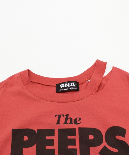 RNA（アールエヌエー）の「M1709 PEEPSカッティングルーズTシャツ（Tシャツ/カットソー・レディース・ホワイト/ブラック/レッド・MEDIUM）」の13枚目の写真