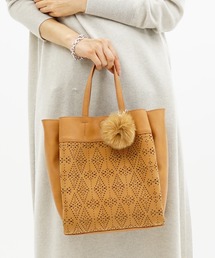 スエード調オリジナルパンチング柄ショルダーバッグ  SAC unit